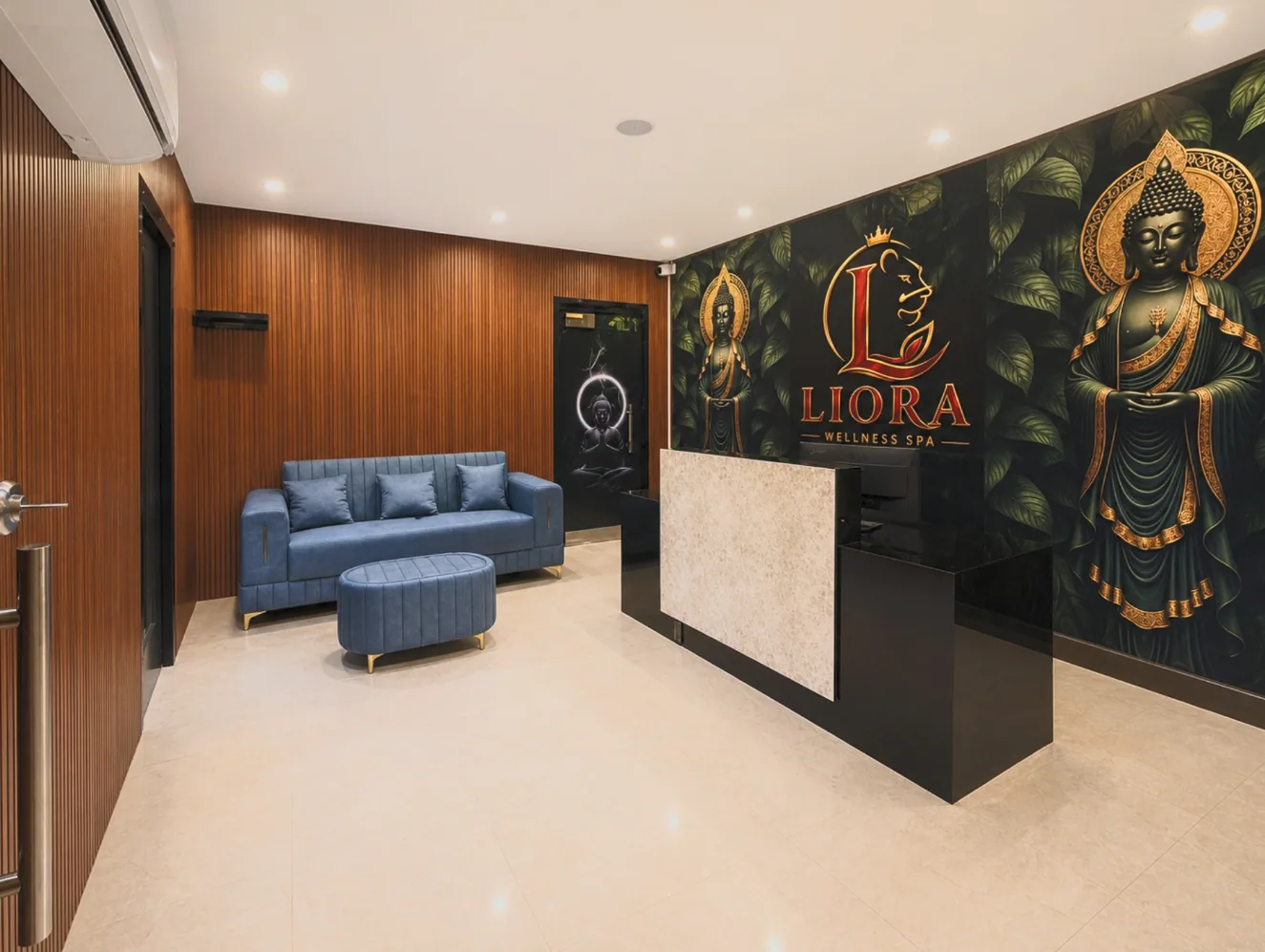 Reception lounge and entrance at Liora Wellness Spa