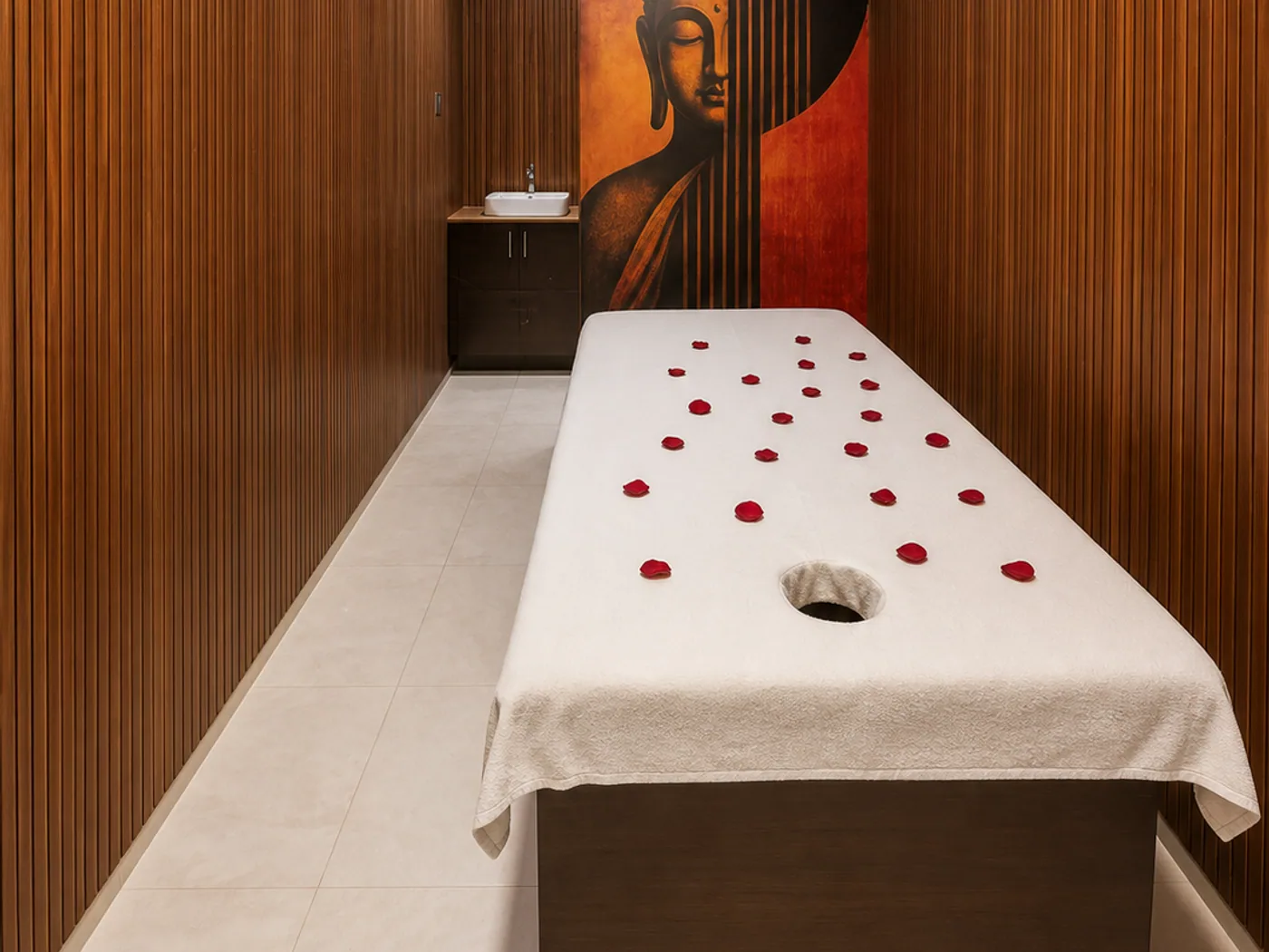 Massage treatment room at Liora Wellness Spa