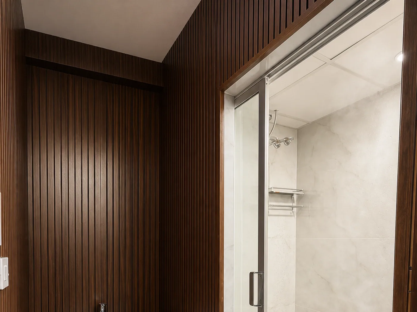 Shower and wash area at Liora Wellness Spa